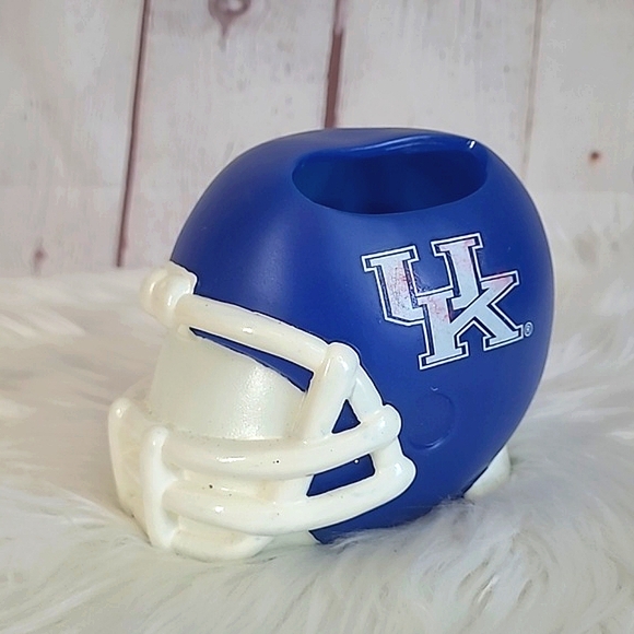 UK University of Kentucky Wildcats Cats Rubber Mini Football Helmet Pen Holder - Picture 2 of 16
